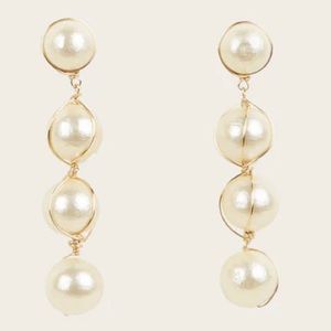 CULT GAIA Giga gold-tone faux pearl clip earrings 220$